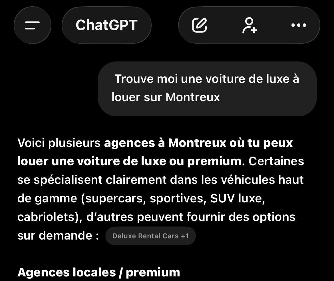 Interprétation IA d’une demande locale « garage automobile Monthey » avec contextualisation du besoin avant sélection